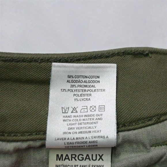 DL1961 26 Margaux Raw Hem Instasculpt Ankle Skinny Green Stretch Denim Jeans - Picture 4 of 7